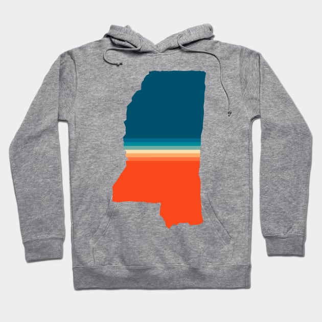 Mississippi State Retro Map Hoodie by n23tees